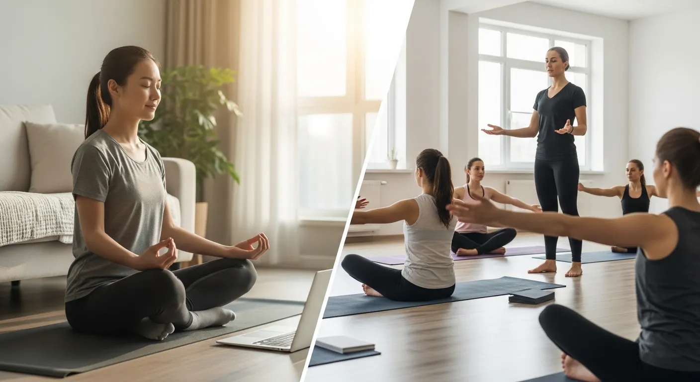 Online vs Offline Yoga Training