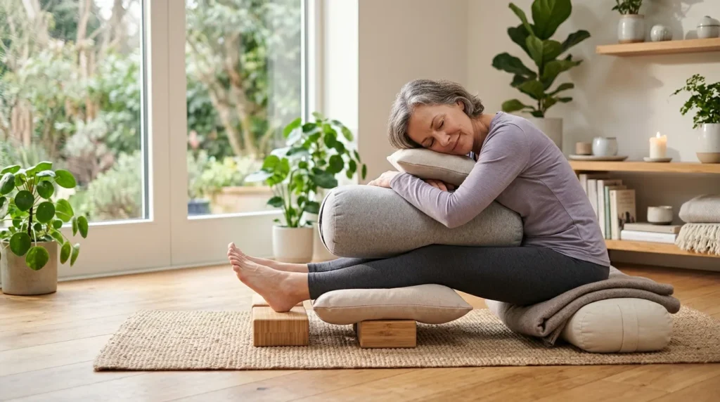 gentle yoga poses for women with joint pain over 40